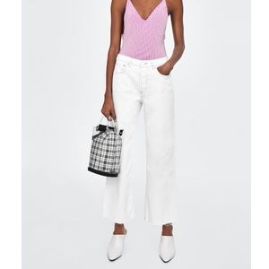 🆕Zara Hi-rise cropped jeans